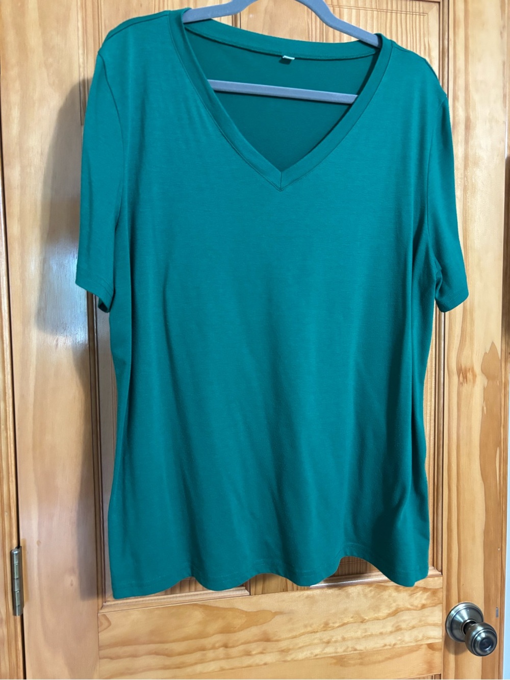 Classic V-Neck Women's Top - Green